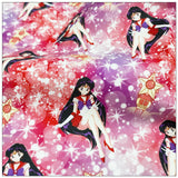 Starry Sailor Moon Collection 4 prints! 1 Yard Medium Printed Cotton Fabric, Fabric by Yard, Yardage Cotton Bag Fabrics Alice Poker