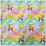 Starry Sailor Moon Collection 4 prints! 1 Yard Medium Printed Cotton Fabric, Fabric by Yard, Yardage Cotton Bag Fabrics Alice Poker