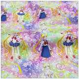 Starry Sailor Moon Collection 4 prints! 1 Yard Medium Printed Cotton Fabric, Fabric by Yard, Yardage Cotton Bag Fabrics Alice Poker