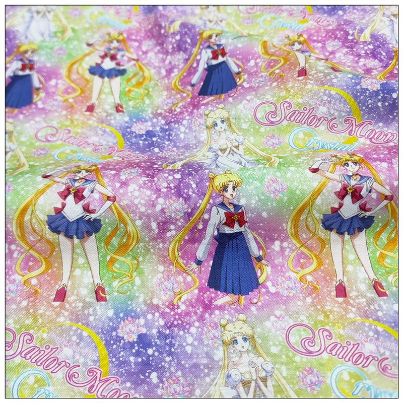 Starry Sailor Moon Collection 4 prints! 1 Yard Medium Printed Cotton Fabric, Fabric by Yard, Yardage Cotton Bag Fabrics Alice Poker