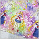 Starry Sailor Moon Collection 4 prints! 1 Yard Medium Printed Cotton Fabric, Fabric by Yard, Yardage Cotton Bag Fabrics Alice Poker