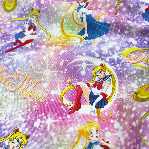 Starry Sailor Moon Collection 4 prints! 1 Yard Medium Printed Cotton Fabric, Fabric by Yard, Yardage Cotton Bag Fabrics Alice Poker