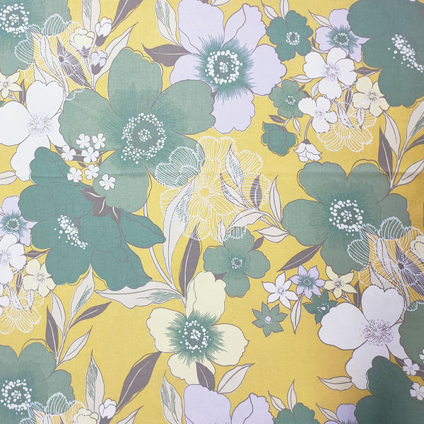 Art Flowers Floral 5 prints! 1 Meter Medium Thickness Plain Cotton Fabric, Fabric by Yard, Yardage Cotton Fabrics for Clothes Crafts