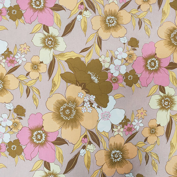 Art Flowers Floral 5 prints! 1 Meter Medium Thickness Plain Cotton Fabric, Fabric by Yard, Yardage Cotton Fabrics for Clothes Crafts