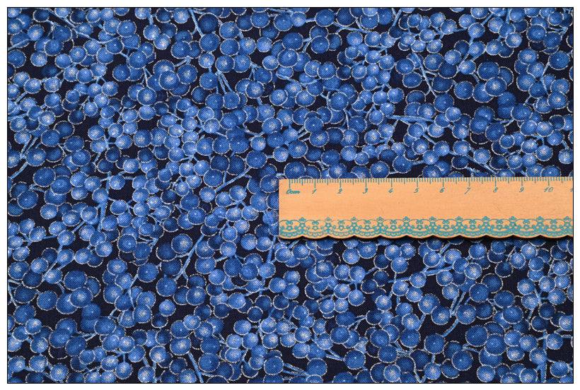 Blueberries! 1 Yard Medium Weight Plain Cotton Fabric, Fabric by Yard, Yardage Cotton Fabrics for  Style Garments, Bags