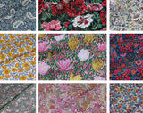 Series 2 Liberty Style Tana Lawn Floral Dress Fabrics! 1 Meter Light Weight Cotton Fabric, Fabric by Yard, Yardage Cotton Fabrics for  Style Garments, Bags