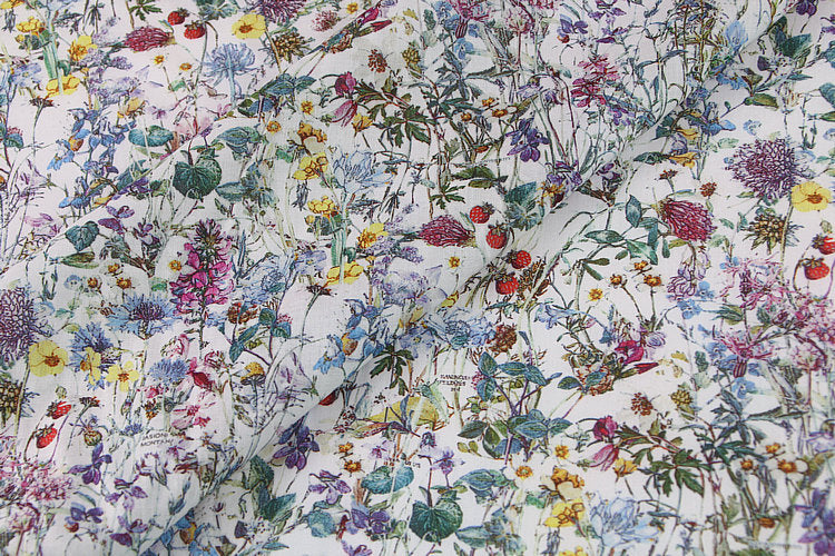 Series 2 Liberty Style Tana Lawn Floral Dress Fabrics! 1 Meter Light Weight Cotton Fabric, Fabric by Yard, Yardage Cotton Fabrics for  Style Garments, Bags