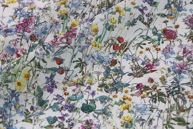 Series 2 Liberty Style Tana Lawn Floral Dress Fabrics! 1 Meter Light Weight Cotton Fabric, Fabric by Yard, Yardage Cotton Fabrics for  Style Garments, Bags