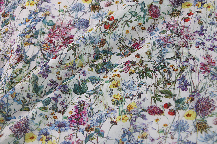 Series 2 Liberty Style Tana Lawn Floral Dress Fabrics! 1 Meter Light Weight Cotton Fabric, Fabric by Yard, Yardage Cotton Fabrics for  Style Garments, Bags