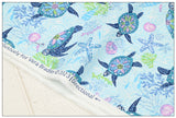 Happiness Returns_Just Turtle_Neon Blooms_Stained Glass Medallion_Kerala Elephants_Hedgehog Wild! 1 Meter Quality Printed Cotton Fabrics by Yard, Vera Bradle Retired pattern