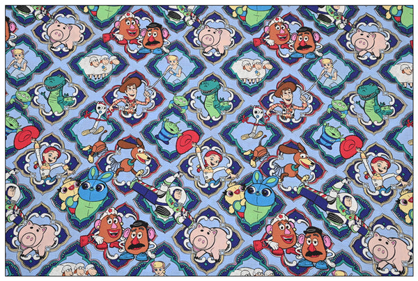 Disney Cartoon Characters Mrs Potts X VeraBradly "Toy Chest"! 1 Meter Printed Cotton Fabric, Fabric by Yard, Yardage Cotton Bag Fabrics, Children Fabrics (Copy)