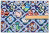 Disney Cartoon Characters Mrs Potts X VeraBradly "Toy Chest"! 1 Meter Printed Cotton Fabric, Fabric by Yard, Yardage Cotton Bag Fabrics, Children Fabrics (Copy)