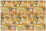 Town House! 1 Yard Medium Digital Printed Cotton Fabric by Half Yard for Style Clothes, Bags