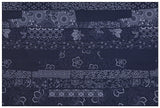 Retro Navy Japanese Floral! 1 Yard Quality Printed Cotton, Fabrics by Yard, Fabric Yardage Floral Fabrics Japanese Style