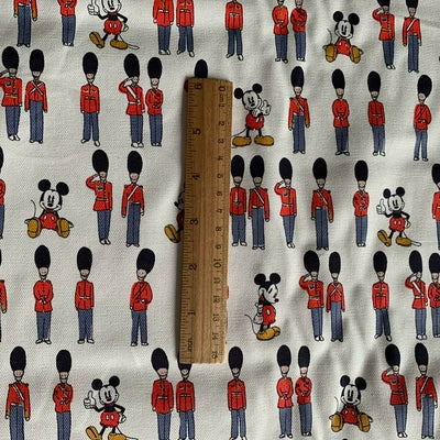 Royal Guards with Mickey Cath Kidston! 1 Meter Stiff Cotton Toile Fabric, Fabric by Yard, Yardage Cotton Canvas Fabrics for Bags English Retro