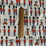 Royal Guards with Mickey Cath Kidston! 1 Meter Stiff Cotton Toile Fabric, Fabric by Yard, Yardage Cotton Canvas Fabrics for Bags English Retro