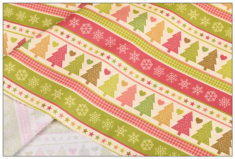 Chritmas Themed Pattern 5 prints! 1 Yard Medium Thickness Plain Cotton Fabric, Fabric by Yard, Yardage Cotton Fabrics for Clothes Crafts