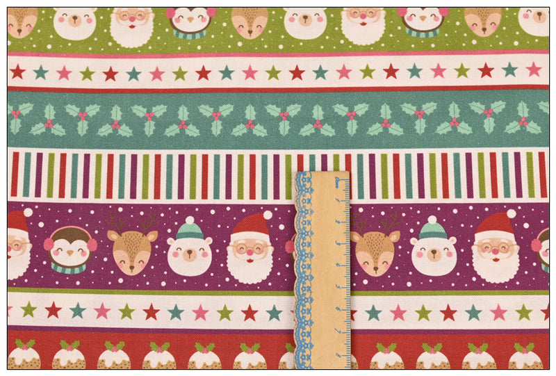 Chritmas Themed Pattern 5 prints! 1 Yard Medium Thickness Plain Cotton Fabric, Fabric by Yard, Yardage Cotton Fabrics for Clothes Crafts