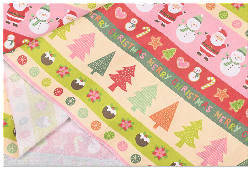 Chritmas Themed Pattern 5 prints! 1 Yard Medium Thickness Plain Cotton Fabric, Fabric by Yard, Yardage Cotton Fabrics for Clothes Crafts