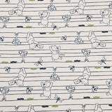 Stripes Winnie the Pooh Playing with Dragonflies ! 1 Yard Medium Thickness Cotton Fabric, Fabric by Yard, Yardage Cotton Fabrics for Style Clothes, Bags
