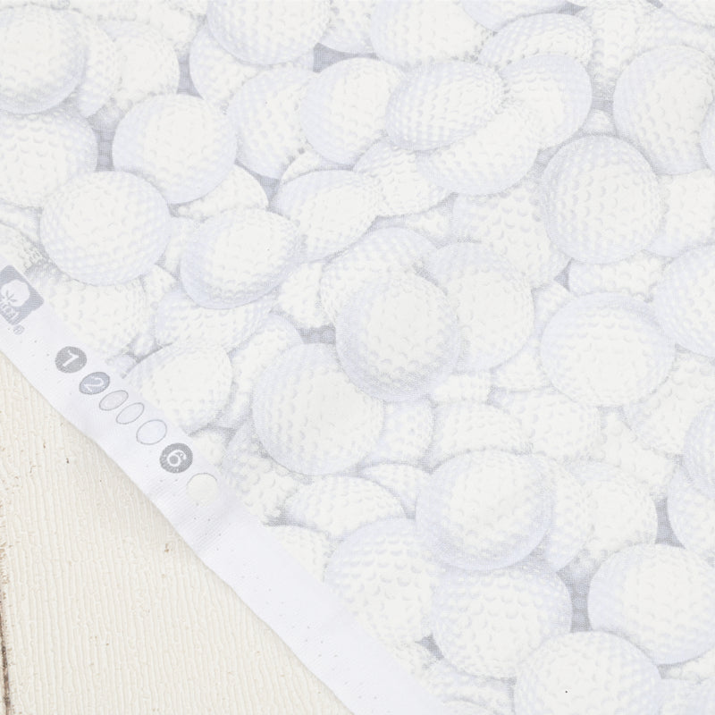 Golf Balls white! 1 Yard Medium Thickness Cotton Fabric, Fabric by Yard, Yardage Cotton Fabrics for Style Clothes, Bags