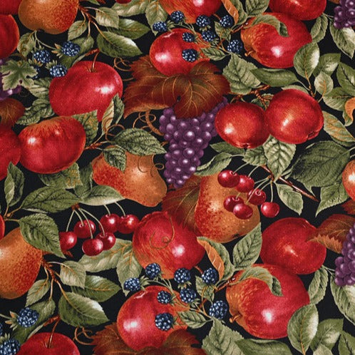 Fruit Restaurant Themed Retro Pictures ! 1 Meter Medium Thickness Cotton Twill Fabric, Fabric by Yard for Style Clothes, Bags