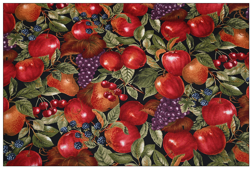 Fruit Restaurant Themed Retro Pictures ! 1 Meter Medium Thickness Cotton Twill Fabric, Fabric by Yard for Style Clothes, Bags