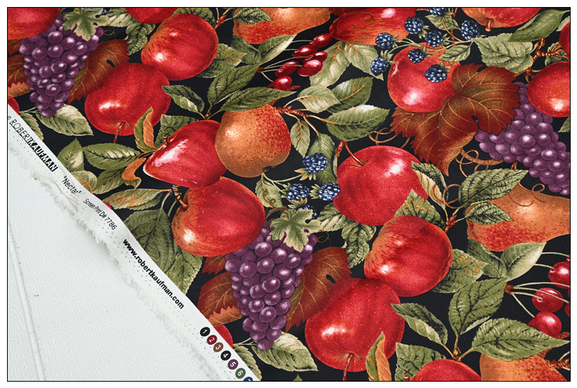 Fruit Restaurant Themed Retro Pictures ! 1 Meter Medium Thickness Cotton Twill Fabric, Fabric by Yard for Style Clothes, Bags