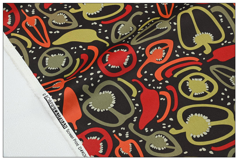 Peppers Restaurant Themed Retro Pictures ! 1 Meter Medium Thickness Cotton Twill Fabric, Fabric by Yard for Style Clothes, Bags