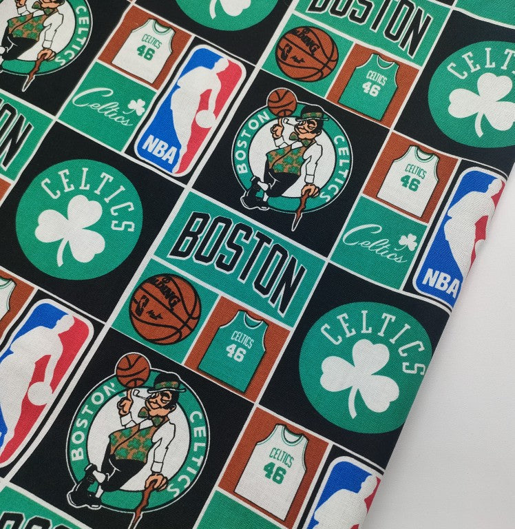 Basketball NBA's Team Logos 12 Prints Lakers Celtics! 1 Meter Medium Thickness Plain Cotton Fabric, Fabric by Yard, Yardage Cotton Fabrics for Clothes Crafts