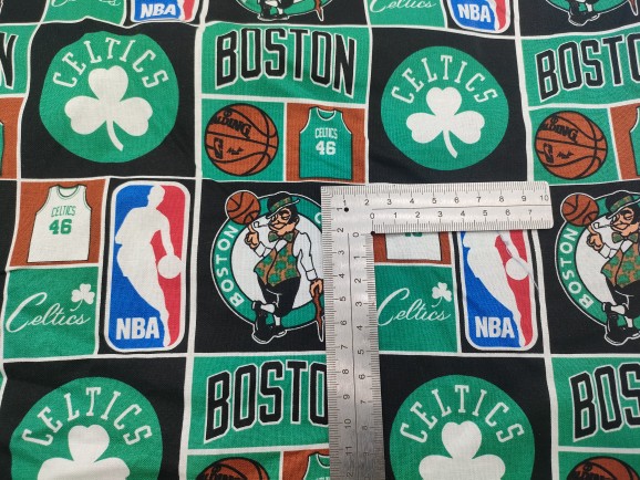 Basketball NBA's Team Logos 12 Prints Lakers Celtics! 1 Meter Medium Thickness Plain Cotton Fabric, Fabric by Yard, Yardage Cotton Fabrics for Clothes Crafts