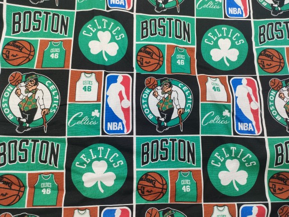 Basketball NBA's Team Logos 12 Prints Lakers Celtics! 1 Meter Medium Thickness Plain Cotton Fabric, Fabric by Yard, Yardage Cotton Fabrics for Clothes Crafts