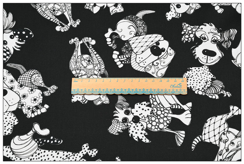 Black Pattern Series! 1 Yard Printed Cotton Fabric, Fabric by Yard, Yardage Fabrics, Children  Kids thanksgiving Halloween