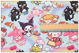 Hello Kitty with Cakes Bakery! 1 Yard Medium Thickness Plain Cotton Fabric, Fabric by Yard, Yardag