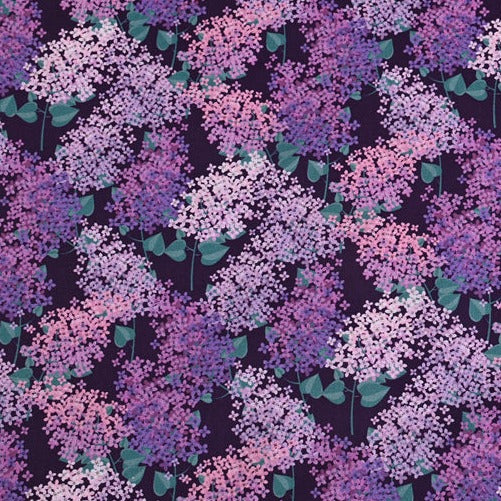 Lavender Floral purple! 1 Yard Medium Thickness Plain Cotton Fabric, Fabric by Yard, Yardage Cotton Fabrics for Clothes Crafts