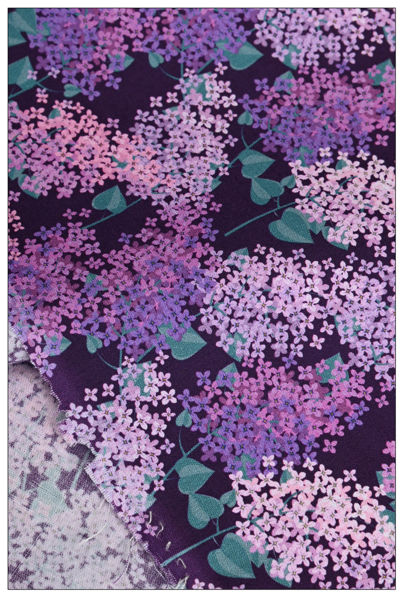 Lavender Floral purple! 1 Yard Medium Thickness Plain Cotton Fabric, Fabric by Yard, Yardage Cotton Fabrics for Clothes Crafts