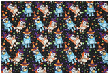 Bluey the Aussie Cartoon Dog 8 Prints! 1 Yard Quality Medium Thickness Plain Cotton Fabric, Fabric Aussie 2407