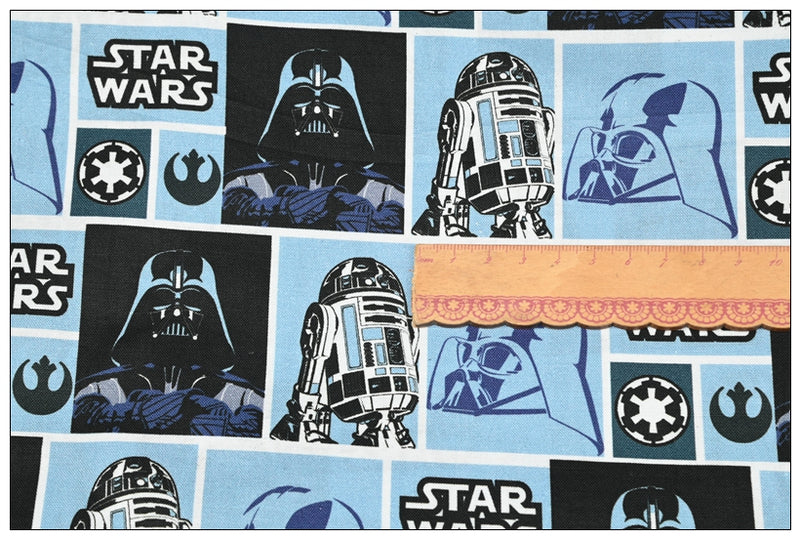 Star Wars Themed Checks 3 prints ! 1 Meter Medium Thickness Cotton Fabric, Fabric by Yard, Yardage Cotton Fabrics for  Style Garments