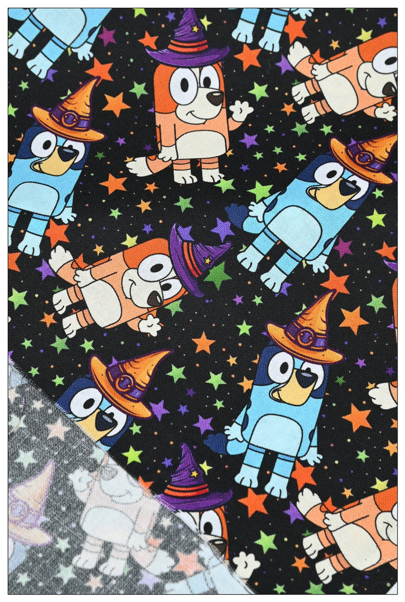 Bluey the Aussie Cartoon Dog 8 Prints! 1 Yard Quality Medium Thickness Plain Cotton Fabric, Fabric Aussie 2407