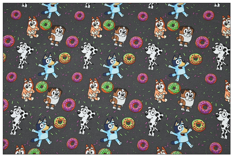 Bluey the Aussie Cartoon Dog 8 Prints! 1 Yard Quality Medium Thickness Plain Cotton Fabric, Fabric Aussie 2407