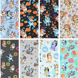 Bluey the Aussie Cartoon Dog 8 Prints! 1 Yard Quality Medium Thickness Plain Cotton Fabric, Fabric Aussie 2407