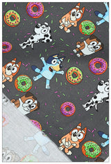 Bluey the Aussie Cartoon Dog 8 Prints! 1 Yard Quality Medium Thickness Plain Cotton Fabric, Fabric Aussie 2407