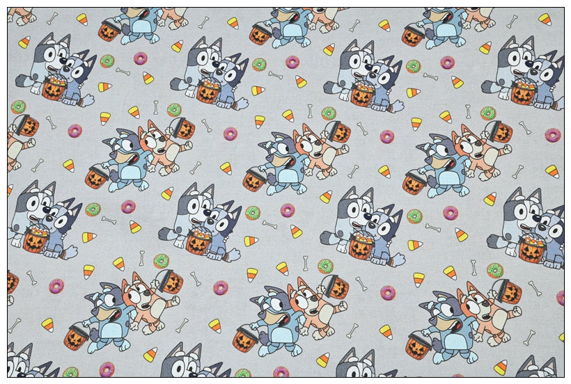 Bluey the Aussie Cartoon Dog 8 Prints! 1 Yard Quality Medium Thickness Plain Cotton Fabric, Fabric Aussie 2407