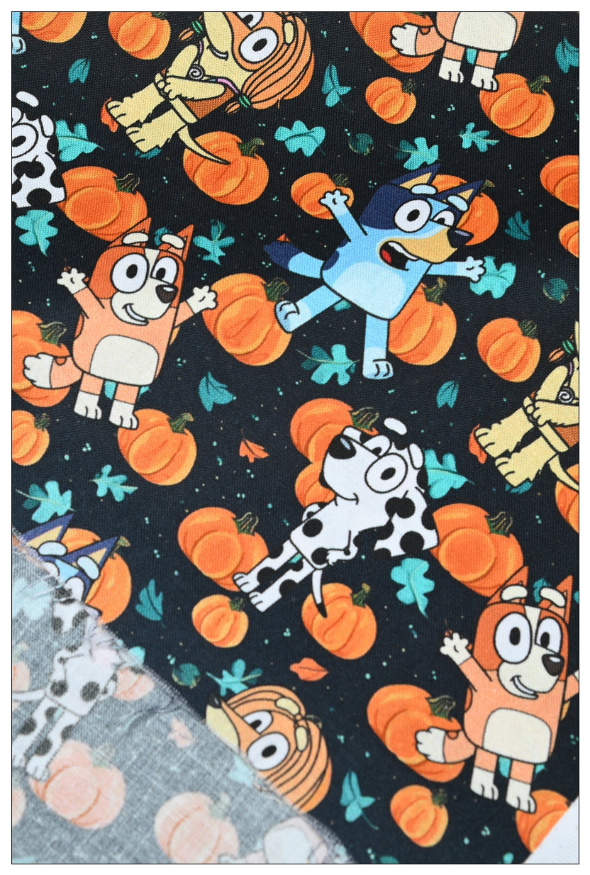 Bluey the Aussie Cartoon Dog 8 Prints! 1 Yard Quality Medium Thickness Plain Cotton Fabric, Fabric Aussie 2407