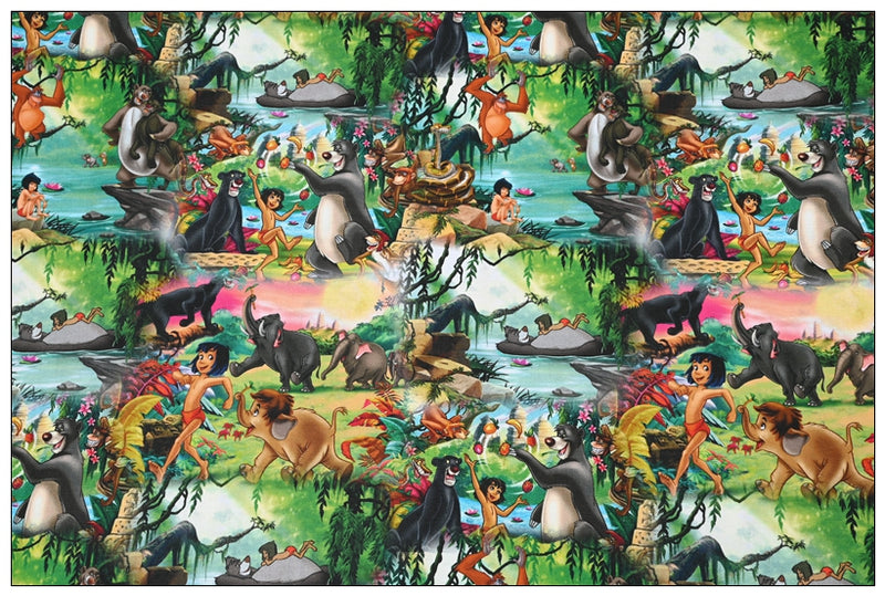 Tarzan Junior II 2 Prints! 1 Yard Light Thickness Cotton Fabric, Fabric by Yard, Yardage Cotton Fabrics for Style Clothes, Bags