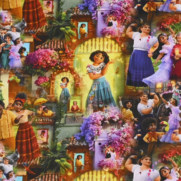 Mirabel Madrigal and the Family Encanto Characters 3 print! 1 Yard Quality Medium Thickness Plain Poly Fabric, Fabric by Yard, Yardage Fabrics