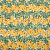 Tulips 2 color! 1 Yard High Quality Stiff Cotton Toile Fabric, Fabric by Yard, Yardage Cotton Canvas Fabrics for Bags