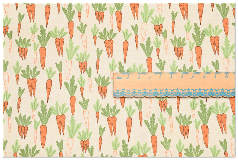 Carrots white! 1 Yard Plain Cotton Fabric, Fabric by Yard, Yardage Cotton Canvas Fabrics for Bags