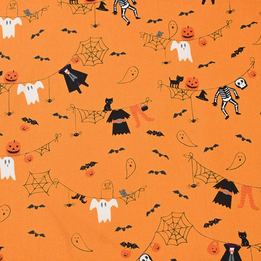 Halloween themed Orange! 1 Yard Medium Thickness Plain Cotton Fabric, Fabric by Yard, Yardage