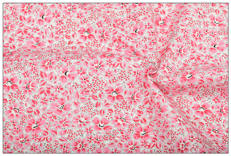 Plum Blooms Floral! 1 Yard Medium Cotton Fabric by Half Yard for Style Clothes, Bags